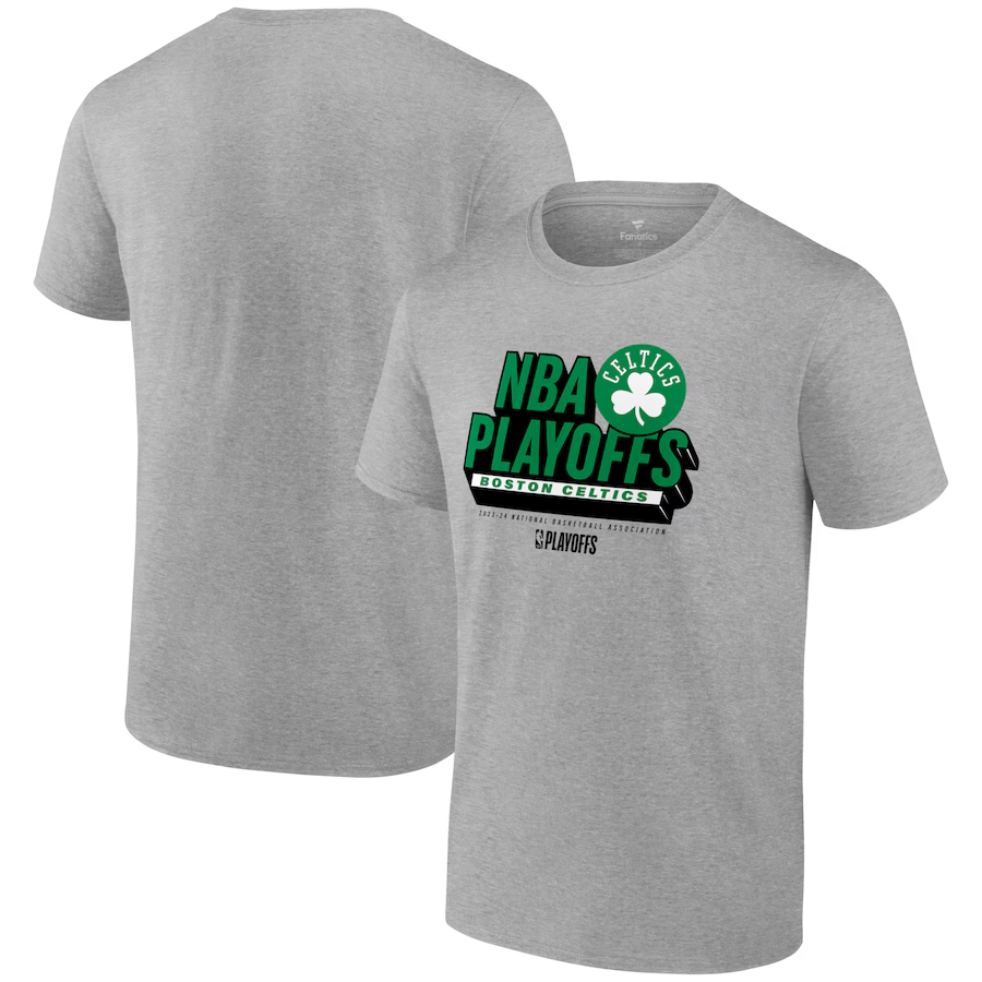 Men 2024 NBA Boston Celtics grey Tshirts